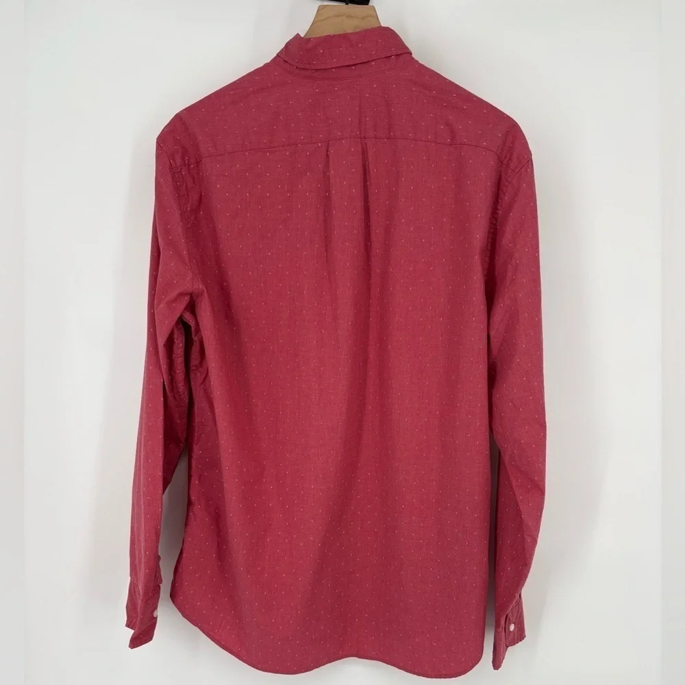 J Crew Pink Mini Pattern Button Front Shirt Mens‎ L